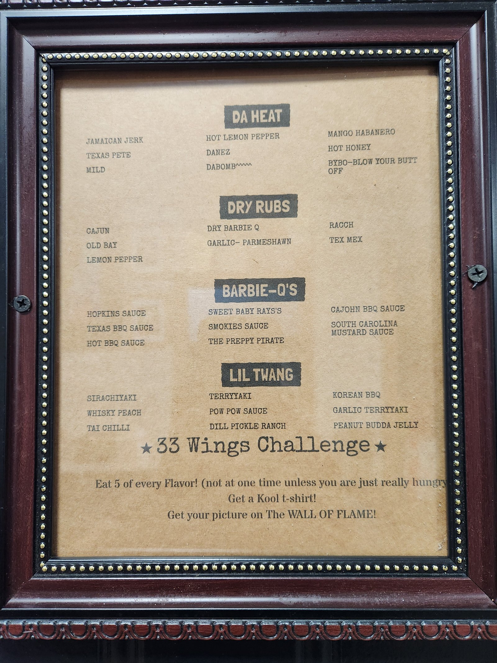 33 wing challenge information