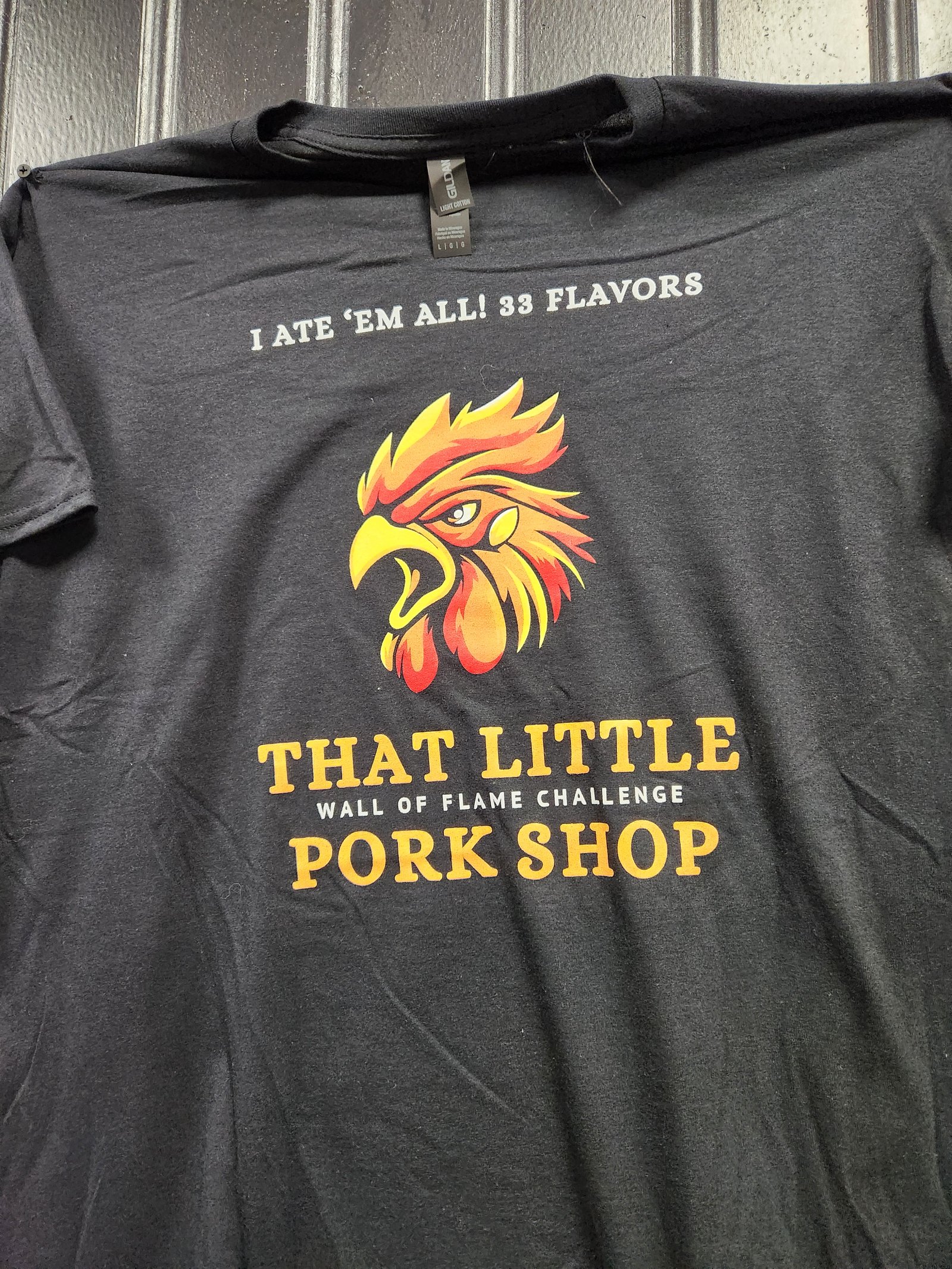 33 wing challenge t-shirt